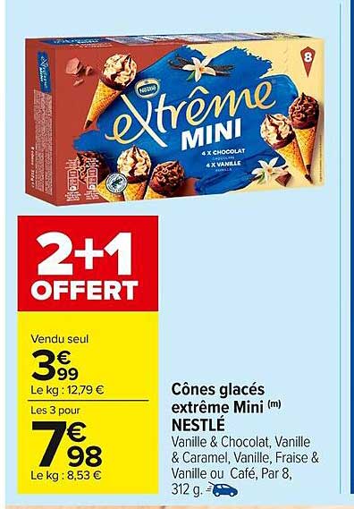 Cônes glacés extrême Mini NESTLÉ