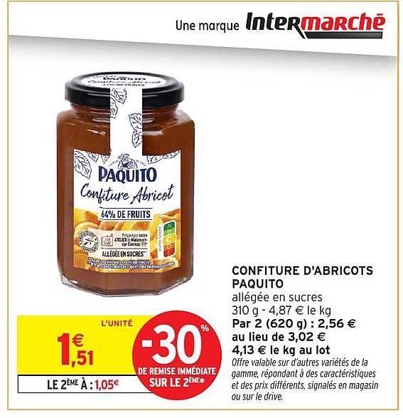 CONFITURE D'ABRICOTS PAQUITO