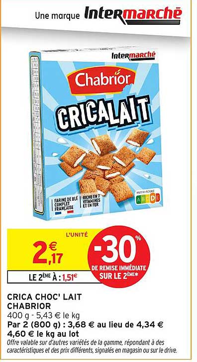 CRICA CHOC' LAIT CHABRIOR