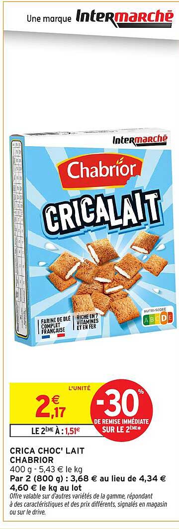 CRICA CHOC' LAIT CHABRIOR
