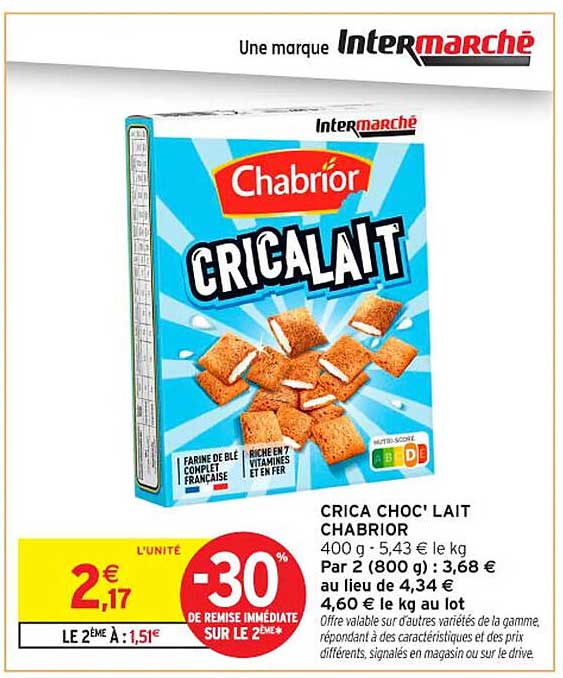 CRICA CHOC' LAIT CHABRIOR