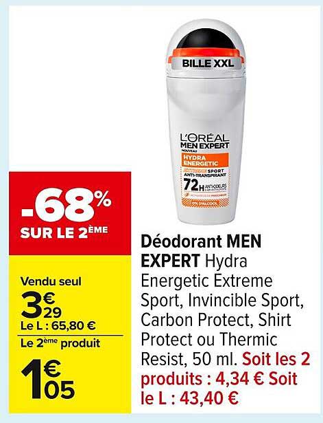 Déodorant MEN EXPERT Hydra Energetic Extreme Sport