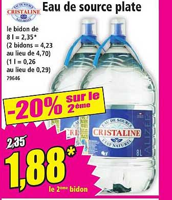 Eau de source plate
