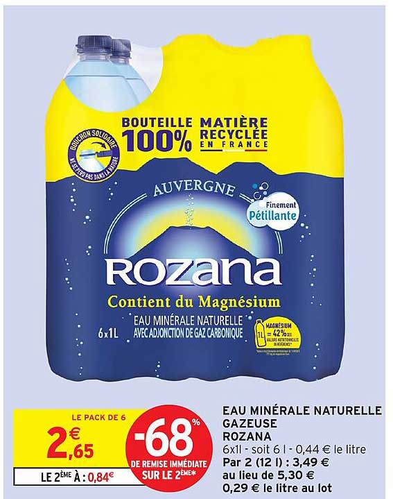 EAU MINÉRALE NATURELLE GAZEUSE ROZANA