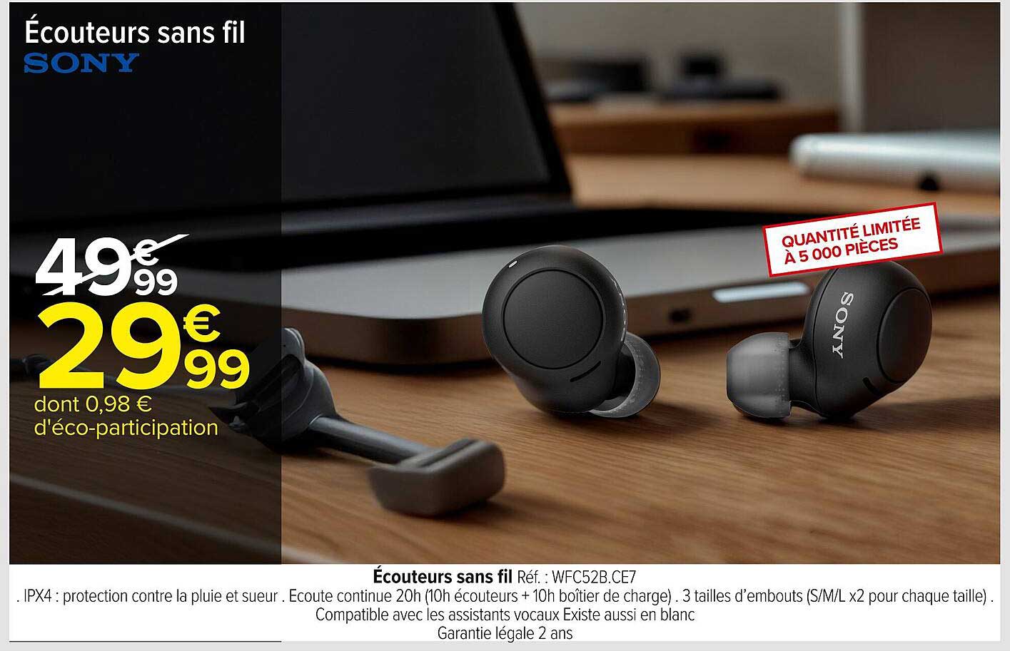 Écouteurs sans fil SONY