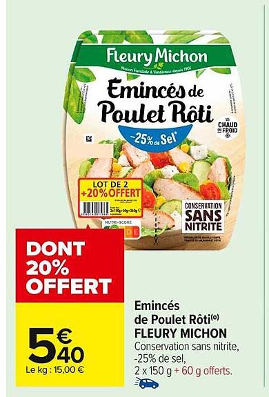 Émincés de Poulet Rôti