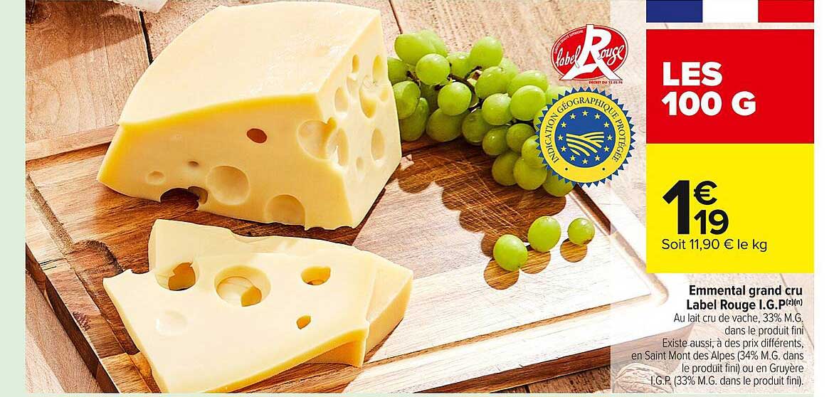 Emmental grand cru Label Rouge I.G.P.