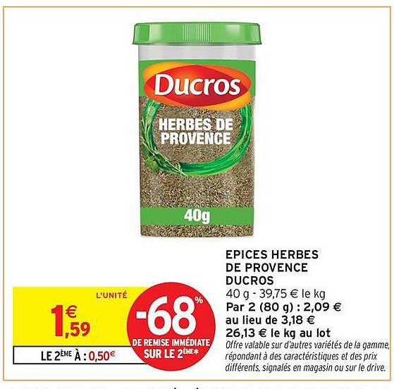 EPICES HERBES DE PROVENCE DUCROS