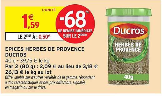 EPICES HERBES DE PROVENCE DUCROS