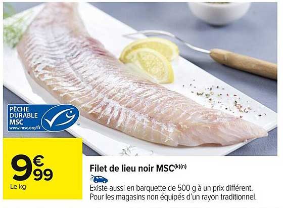 Filet de lieu noir MSC