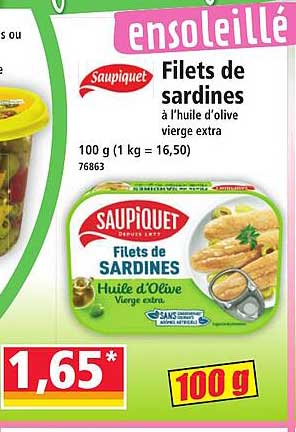 Filets de sardines à l’huile d’olive vierge extra