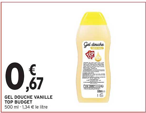 GEL DOUCHE VANILLE TOP BUDGET