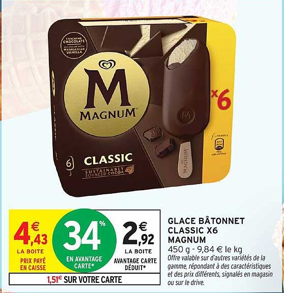 GLACE BÂTONNET CLASSIC X6 MAGNUM
