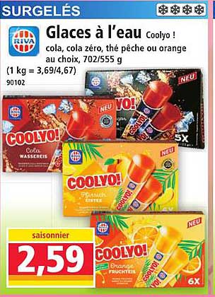 Glaces à l’eau Coolyo !