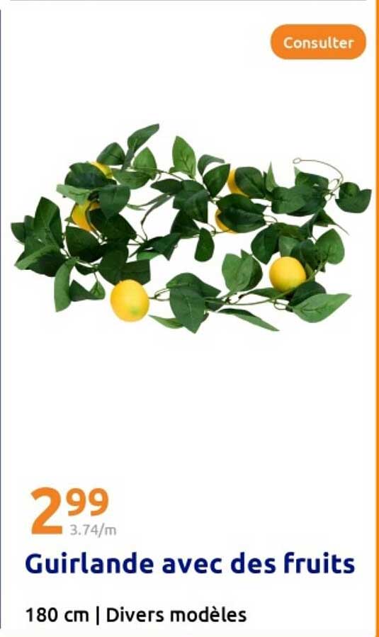 Guirlande avec des fruits