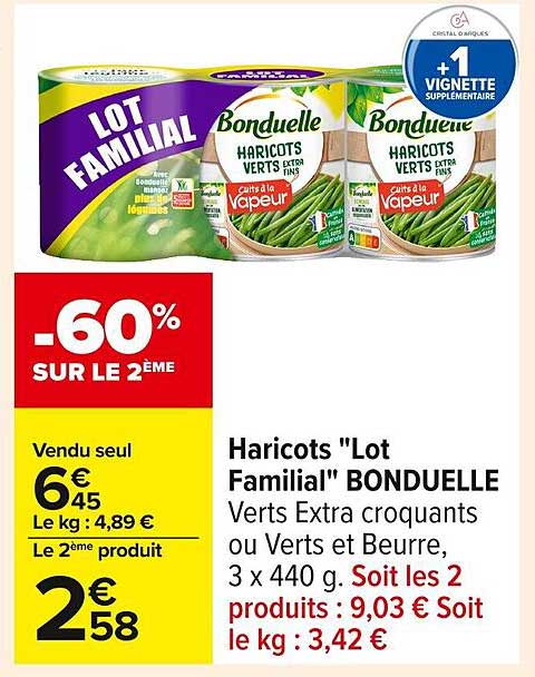 Haricots "Lot Familial" BONDUELLE