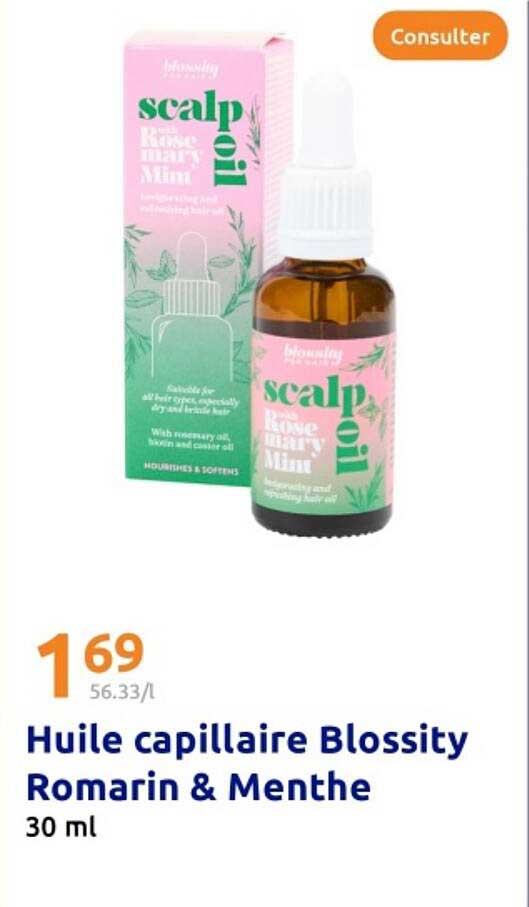Huile capillaire Blossity Romarin & Menthe 30 ml
