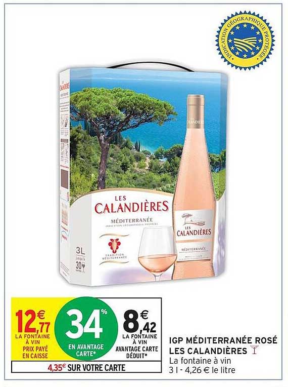 IGP MÉDITERRANÉE ROSÉ LES CALANDIÈRES