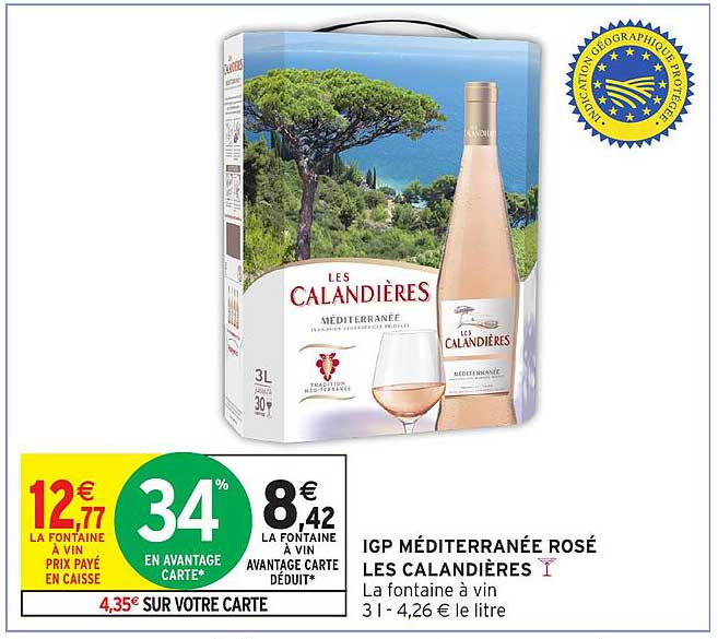 IGP MÉDITERRANÉE ROSÉ LES CALANDIÈRES