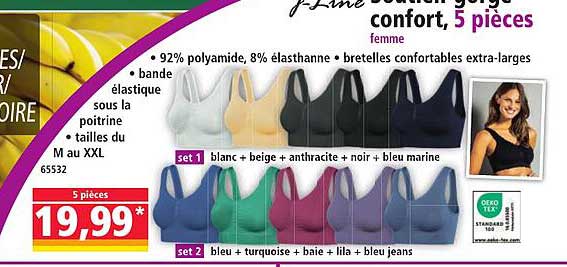 j-Line soutien gorge confort, 5 pièces