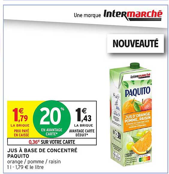 JUS À BASE DE CONCENTRÉ PAQUITO