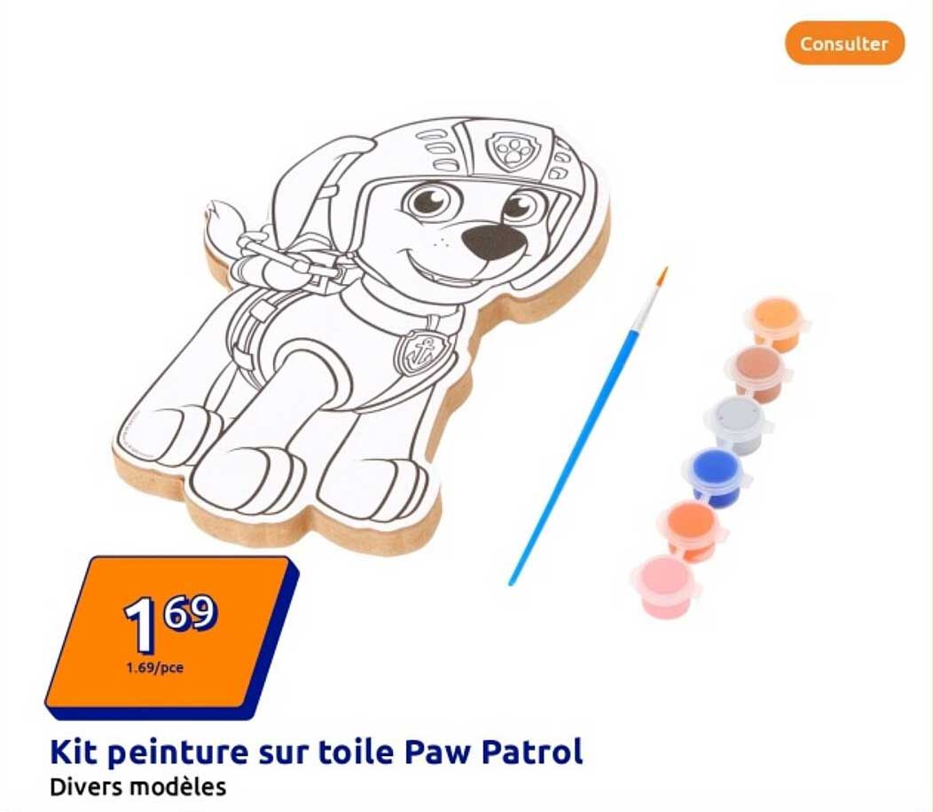 Kit peinture sur toile Paw Patrol