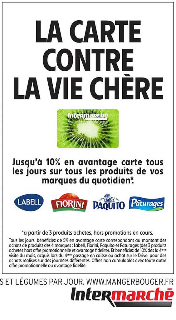 LA CARTE CONTRE LA VIE CHÈRE