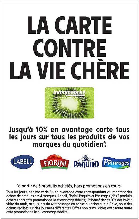 LA CARTE CONTRE LA VIE CHÈRE