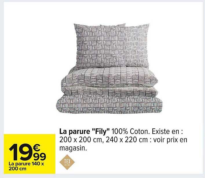 La parure "Fily" 100% Coton