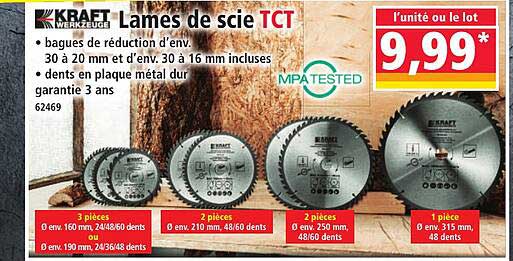 Lames de scie TCT