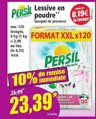 Lessive en poudre bouquet de provence