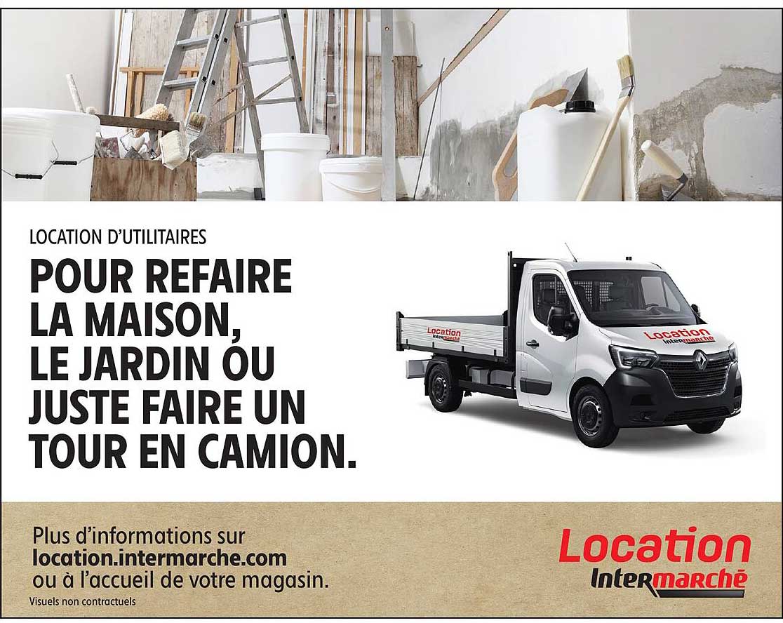 Location d’utilitaires pour refaire la maison, le jardin ou juste faire un tour en camion.