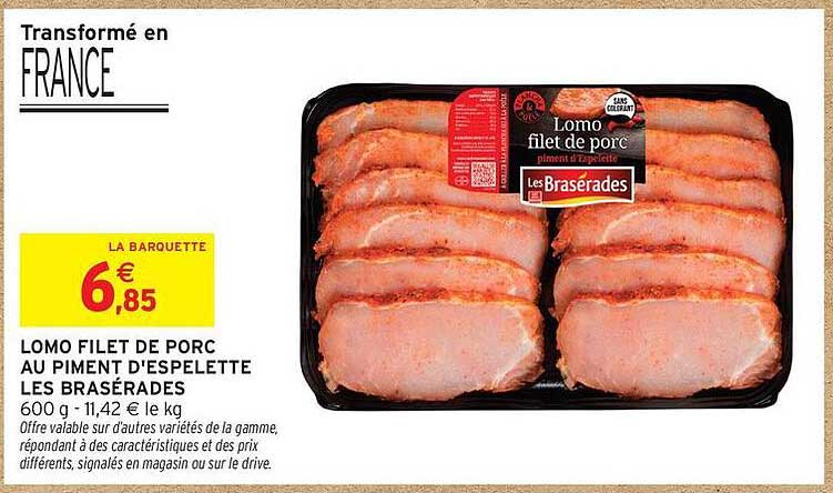 LOMO FILET DE PORC AU PIMENT D'ESPELETTE