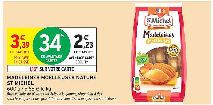 MADELEINES MOELLEUSES NATURE ST MICHEL