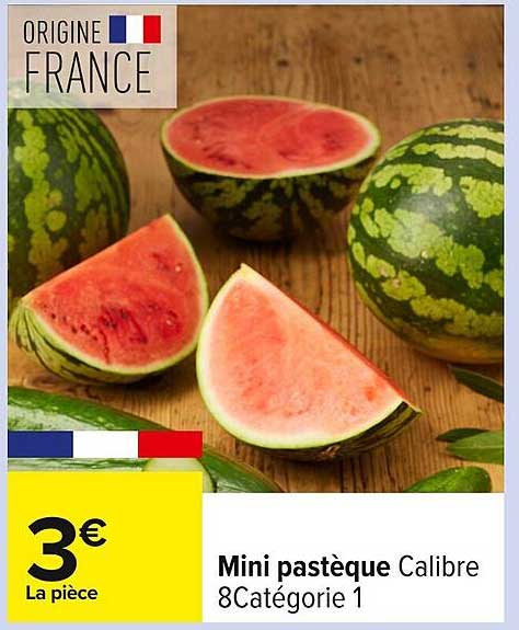 Mini pastèque Calibre 8 Catégorie 1