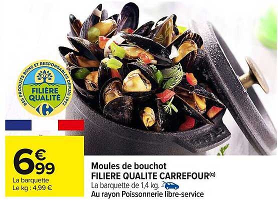 Moules de bouchot FILIERE QUALITE CARREFOUR
