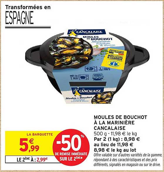 MOULLES DE BOUCHOT À LA MARINIÈRE CANCALAISE