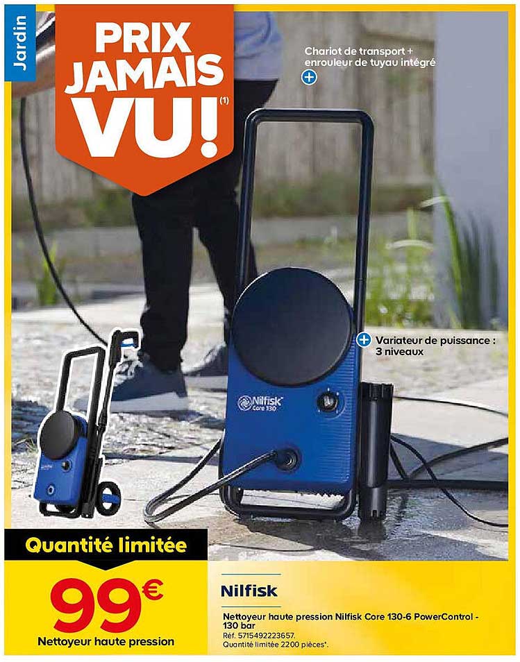 Nettoyeur haute pression Nilfisk Core 130-6 PowerControl - 130 bar
