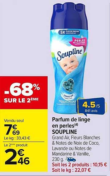 Parfum de linge en perles(d) SOUPLINE