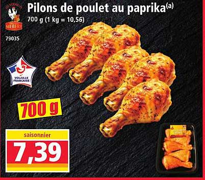 Pilons de poulet au paprika