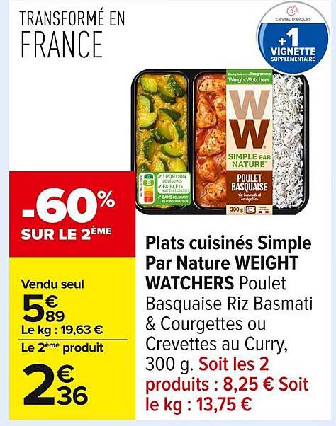 Plats cuisinés Simple Par Nature WEIGHT WATCHERS