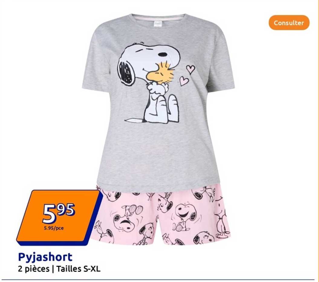 Pyjashort 2 pièces | Tailles S-XL