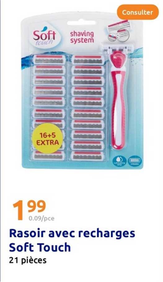 Rasoir avec recharges Soft Touch