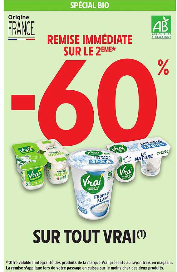 REMISSE IMMÉDIATE SUR LE 2ÈME* -60 %