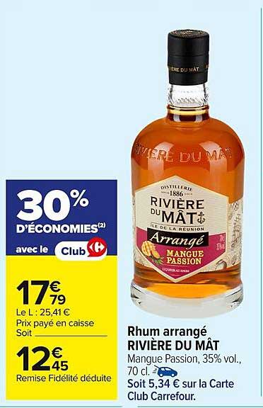Rhum arrangé RIVIÈRE DU MÂT Mangue Passion