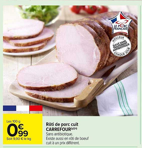 Rôti de porc cuit CARREFOUR