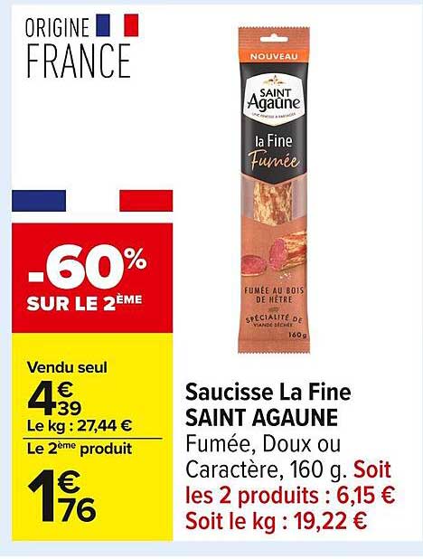 Saucisse La Fine SAINT AGAUNE