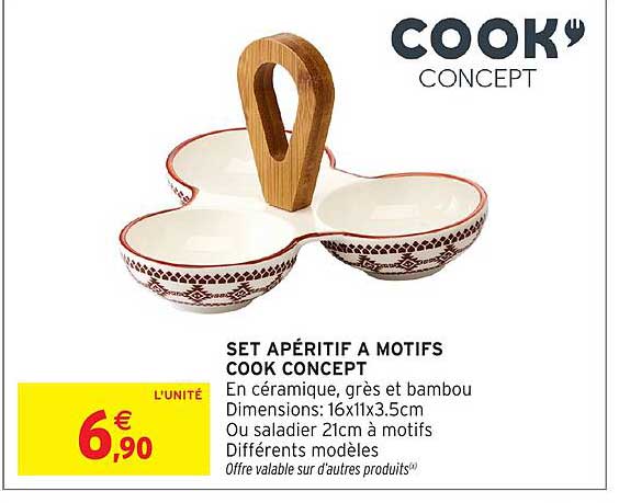 SET APÉRITIF A MOTIFS COOK CONCEPT