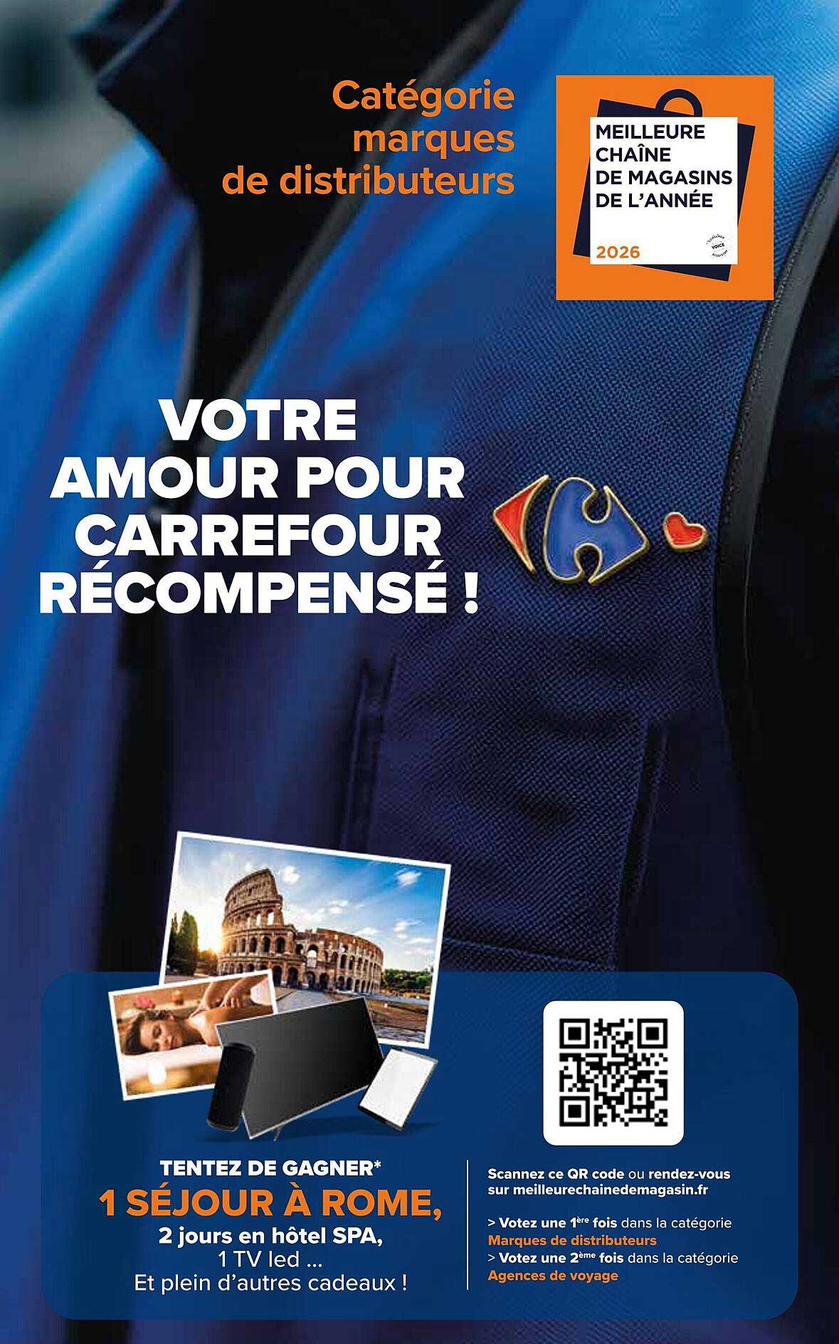 TENTEZ DE GAGNER* 1 SÉJOUR À ROME, 2 JOURS EN HÔTEL SPA, 1 TV LED ... Et plein d’autres cadeaux !