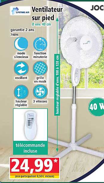 Ventilateur sur pied